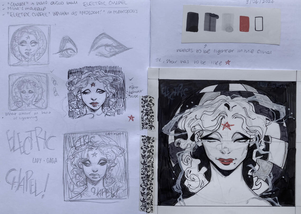 Electric Chapel by Lady Gaga Illustration Studies