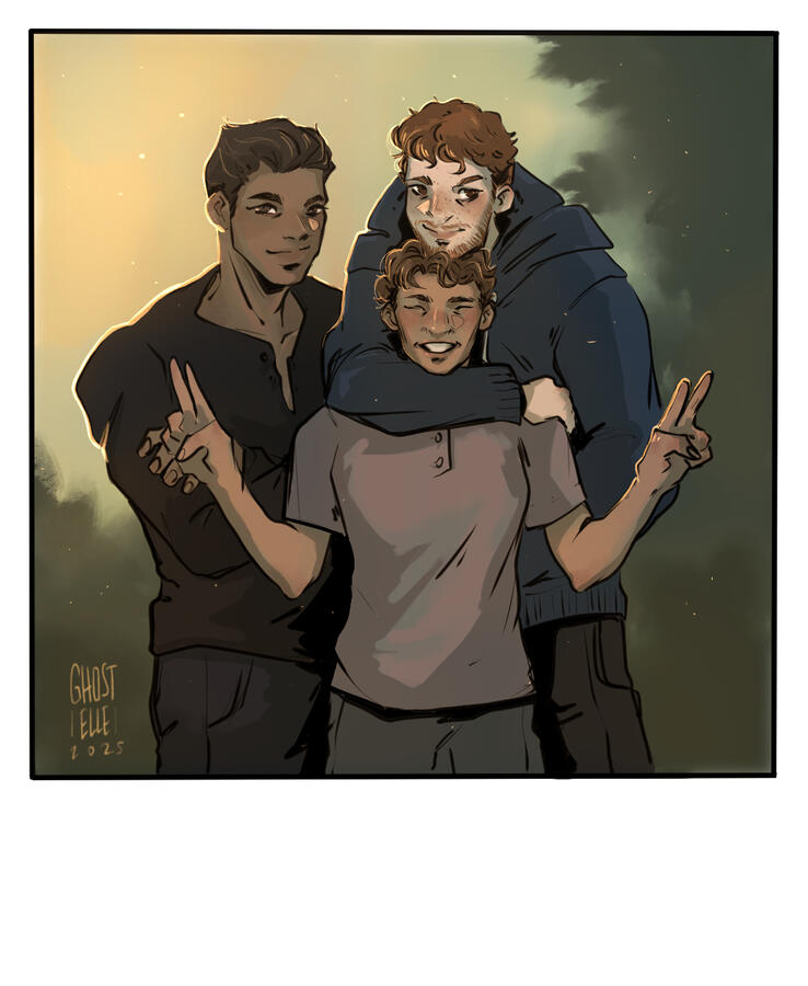 Commission for N. Slater, characters from their work "Forbidden Taste"