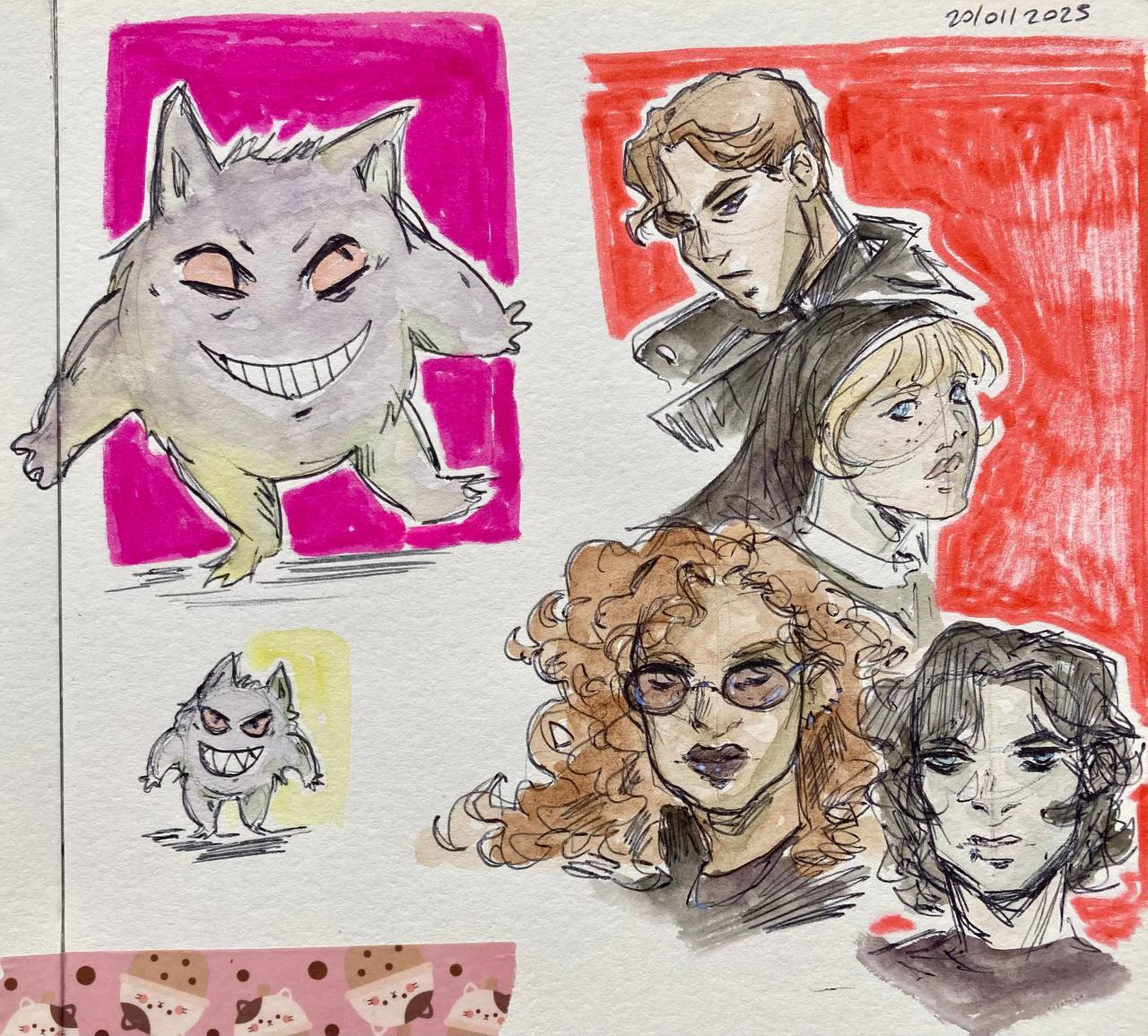 i just wanted to draw gengar with its smile upwards