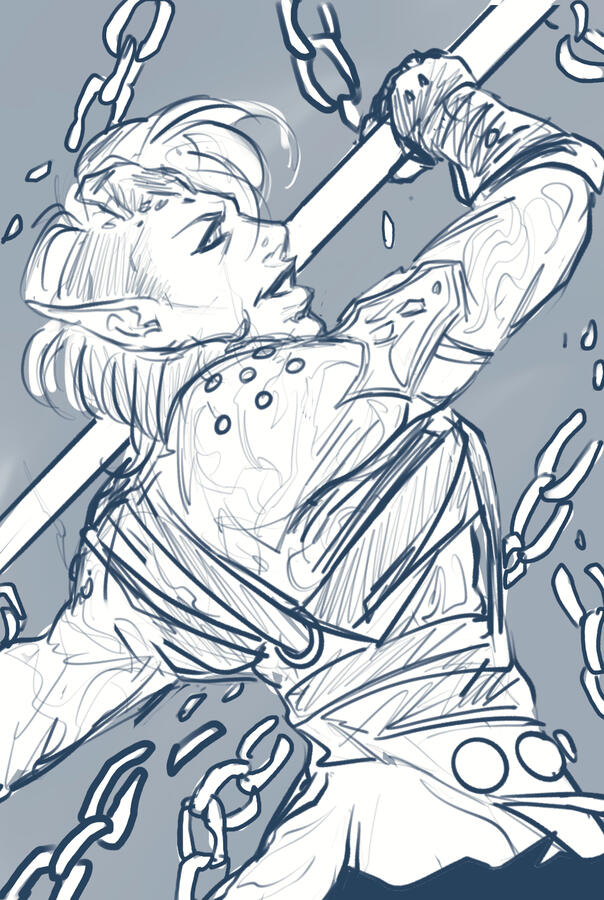 BG3 PORTRAITS SERIES (Karlach sketch)