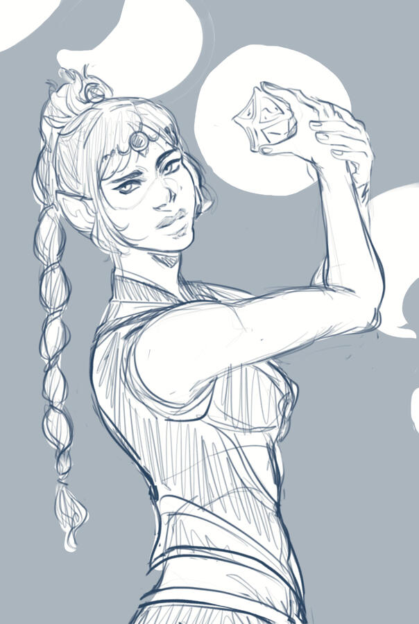BG3 PORTRAITS SERIES (Shadowheart sketch)